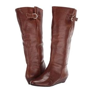 Steve Madden Intyce Wide Calf Brown Boots